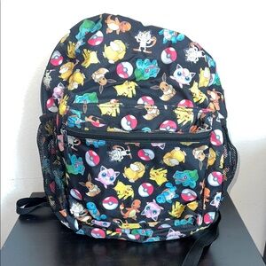 Pokemon Black Multicolor Kids Backpack